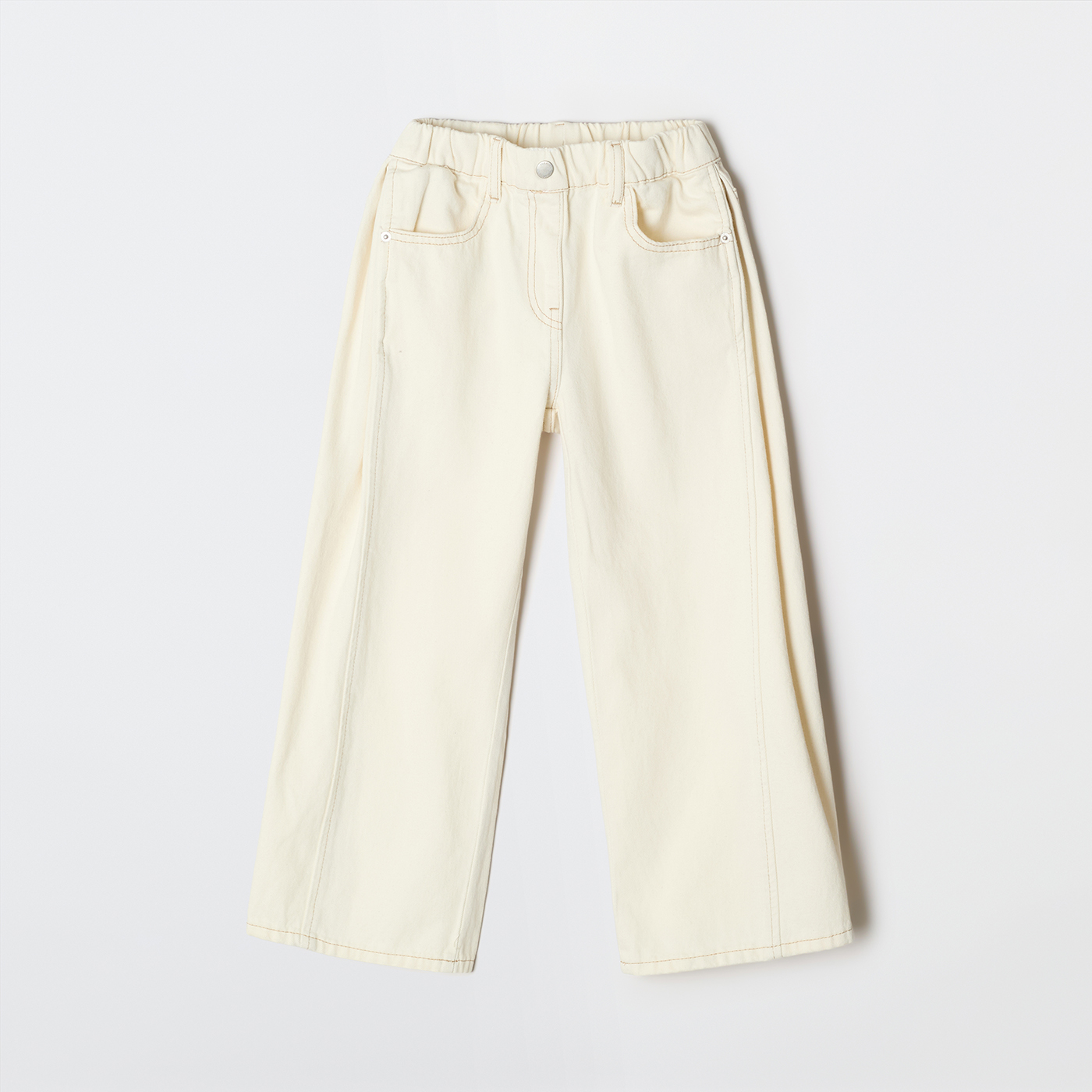 편하게 입기 좋은 와이드 데님 팬츠, 아이들도 좋아할 거예요!