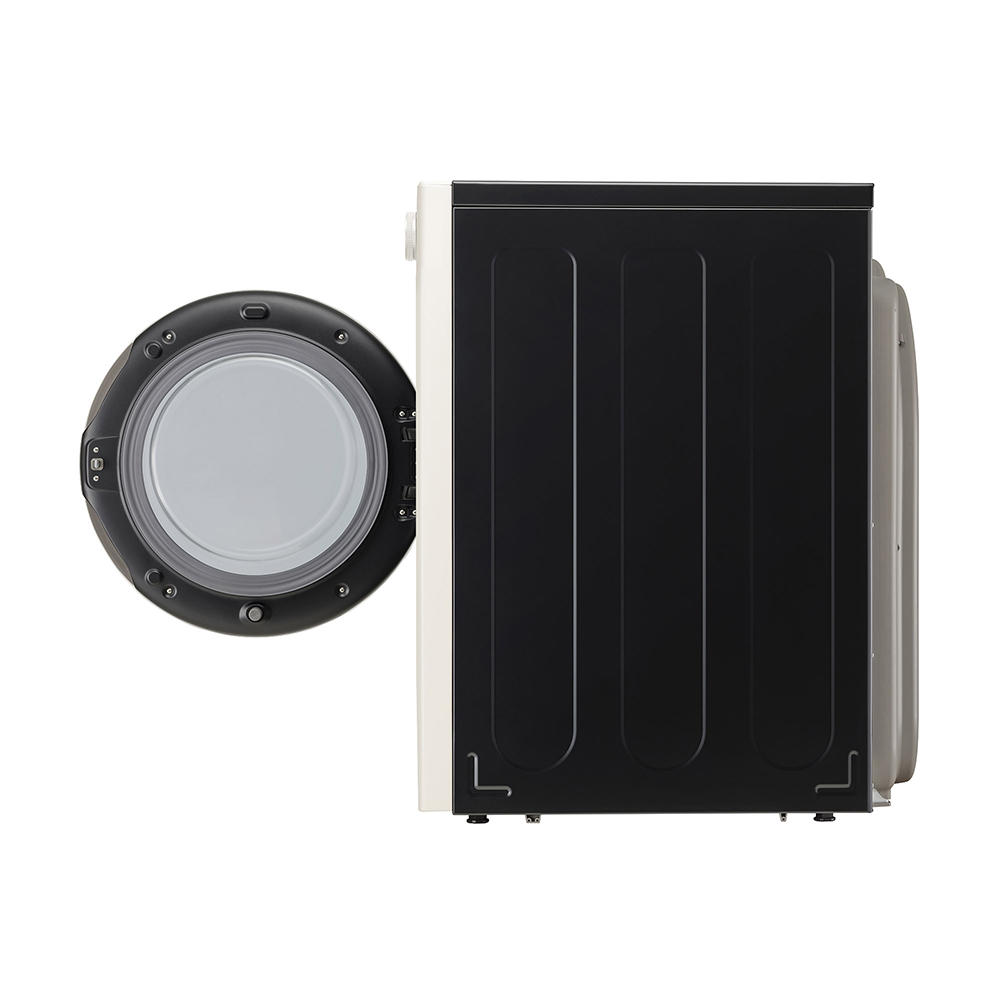 가정에서 편리하게 사용하는 LG 트롬 세탁건조기 세트, 그린베이지 컬러로 만나보세요!